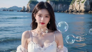 海边美女