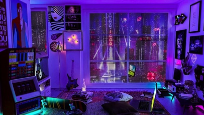 赛博朋克都市房间