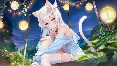 银发猫耳异瞳少女