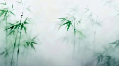 护眼竹林带鱼屏