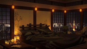 4K东京雨夜卧室