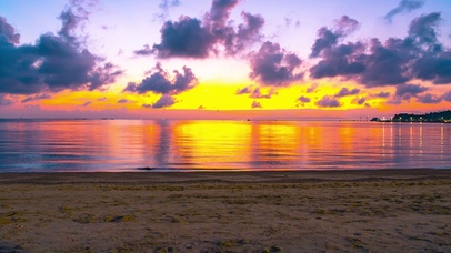 唯美海边朝霞