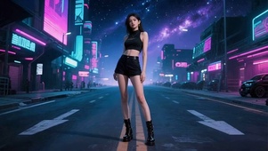 赛博朋克飒女