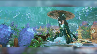 剑网3 猫与少女（古琴盒子)