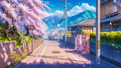 唯美樱花乡村公路