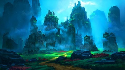 唯美治愈绿景山景