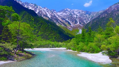 山湖小溪流水