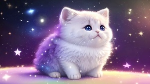 可爱星空小猫咪