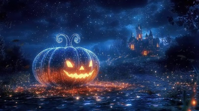 万圣森林城堡南瓜灯