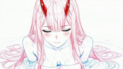 线画水境少女02