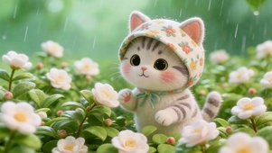 雨天花海猫