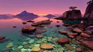 静谧清新海岛海岸