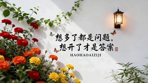 想多都是问题 想开才是答案