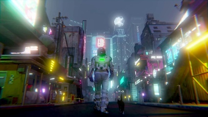 行走在赛博街道