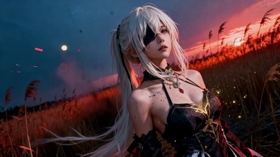 苇荡赤暮眼罩银髪少女的夕阳绝章