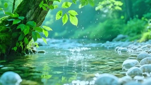 山间小溪4K