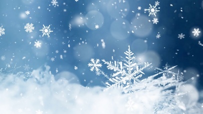 唯美下雪治愈淡蓝