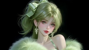 纯欲系绿色甜美女孩