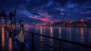城市海边蕾塞