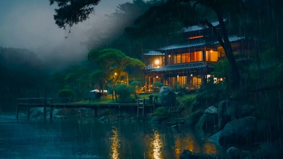 雨夜江边山庄