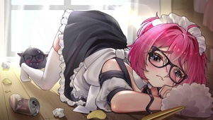 粉毛女仆