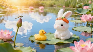 萌宠荷景小兔叽