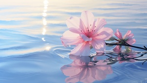 流水与桃花