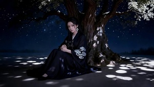 古风美女与猫咪