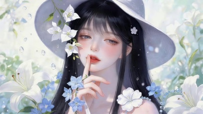 治愈鲜花女孩