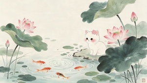 荷塘猫咪