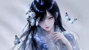 蓝蝶清冷二次元美少女