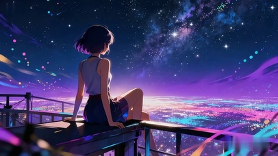 星海中的背影