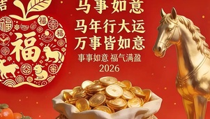 马事如意带鱼屏双屏