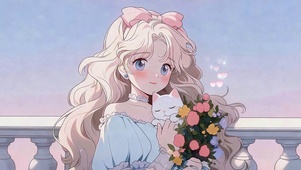 美少女与猫
