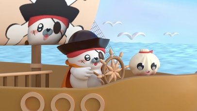 海豹良小宝与扇贝被阔·海盗船