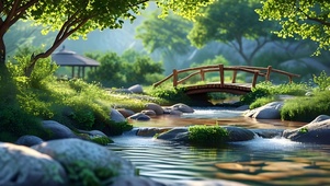 林间小桥流水