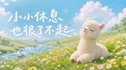 治愈萌羊驼 小小休息也了不起