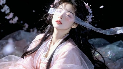薄纱古风清冷美人