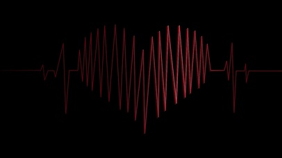 原创爱心心电图心动公益线条