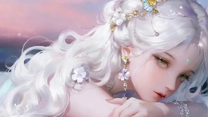 长发女孩带鱼屏双屏