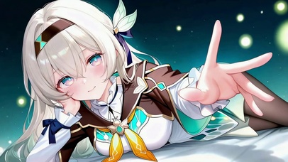 星空下少女流萤
