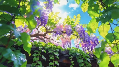 唯美绿色鲜花