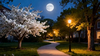 夜景花草树木