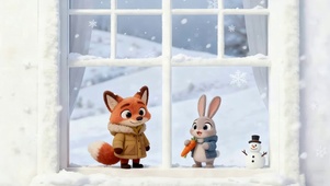 窗台狐狸和小兔