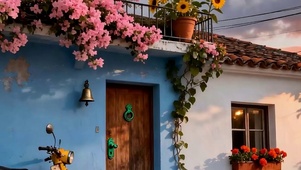 夕阳景色带鱼屏