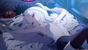 窗台上的慵懒少女