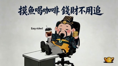 摸鱼喝咖啡 钱财不用追