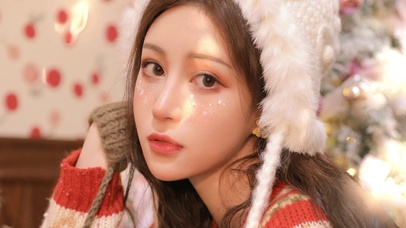 圣诞节美女