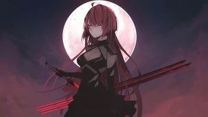 月下武士少女