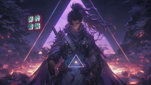 赛博朋克风格 少年亚索